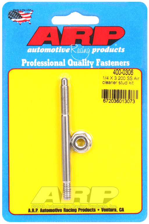 ARP 1/4 x 3.200 SS air cleaner stud kit