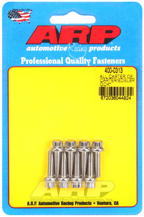 ARP All Carter OE/Carter/Edelbrock (Performer & Thunder Series) carburetor bolt kit