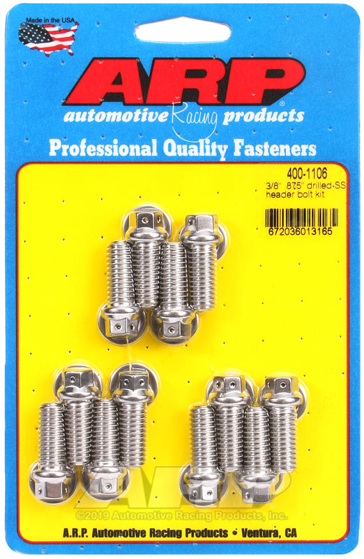 ARP 3/8 x .875 drilled SS header bolt kit