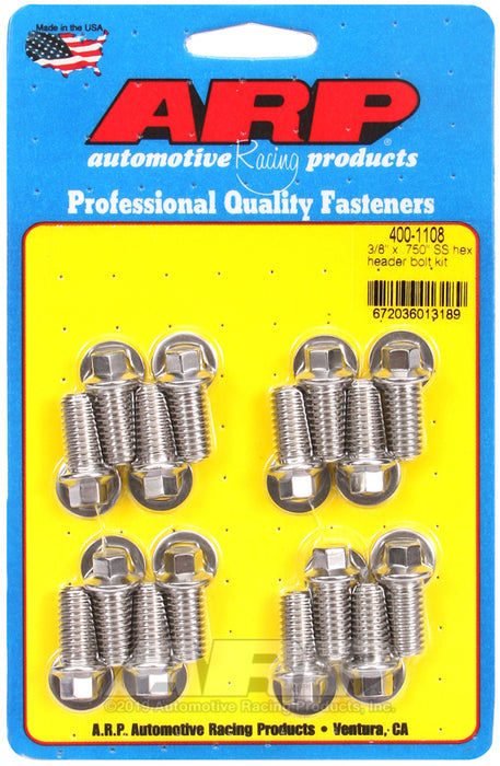 ARP 3/8 x .750 SS hex header bolt kit