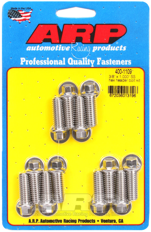 ARP 3/8 x 1.000 SS hex header bolt kit