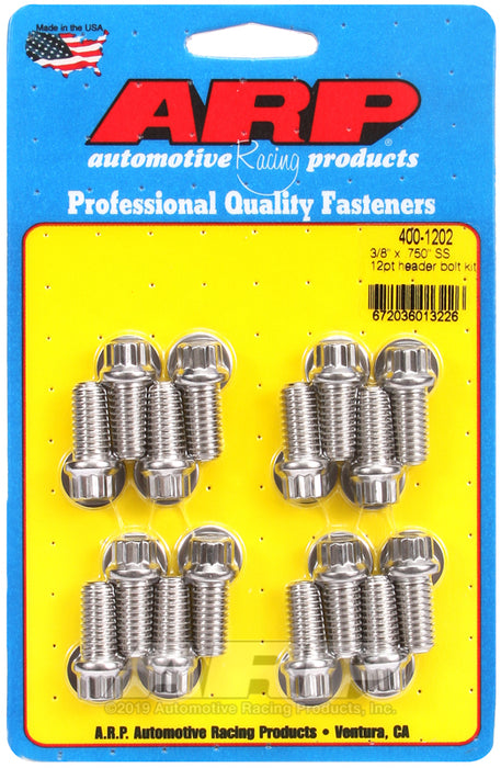 ARP 3/8 x .750 SS 12pt header bolt kit