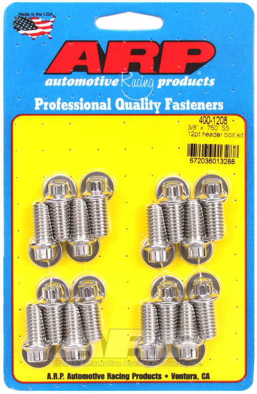 ARP 3/8 x .750 SS 12pt header bolt kit