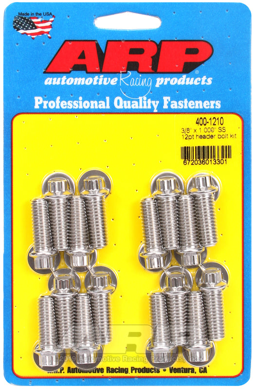 ARP 3/8 x 1.000 SS 12pt header bolt kit