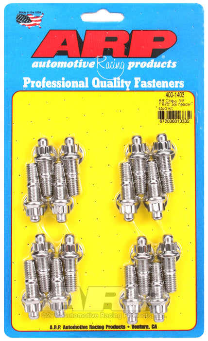 ARP BB Chevy 3/8 x 1.670 SS header stud kit