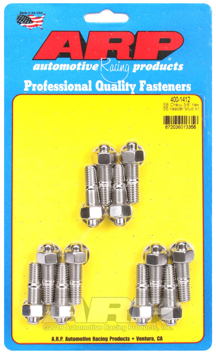 ARP SB Chevy 3/8 hex SS header stud kit