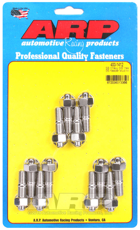 ARP SB Chevy 3/8 hex SS header stud kit
