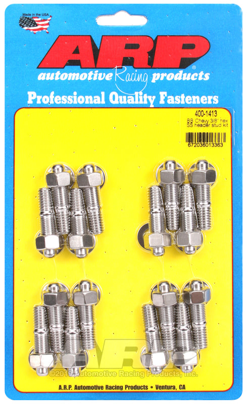 ARP BB Chevy 3/8 hex SS header stud kit