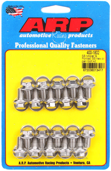 ARP SB Mopar & Pontiac SS hex oil pan bolt kit