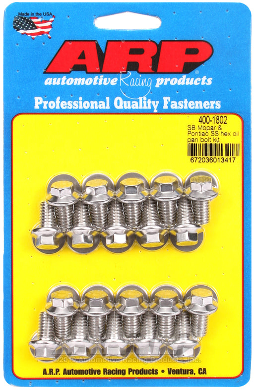 ARP SB Mopar & Pontiac SS hex oil pan bolt kit