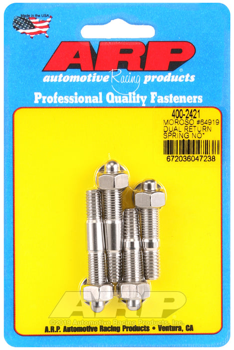 ARP Moroso 64919 dual return spring no spacer plate SS carb stud kit