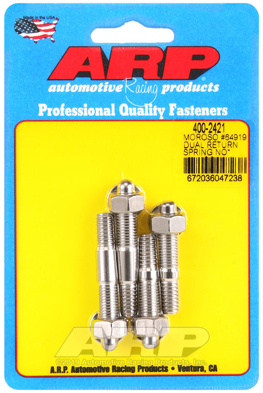 ARP Moroso 64919 dual return spring no spacer plate SS carb stud kit