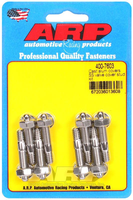 ARP Cast alum covers SS valve cover stud kit