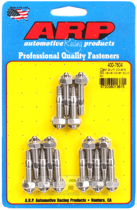 ARP Cast alum covers SS valve cover stud kit