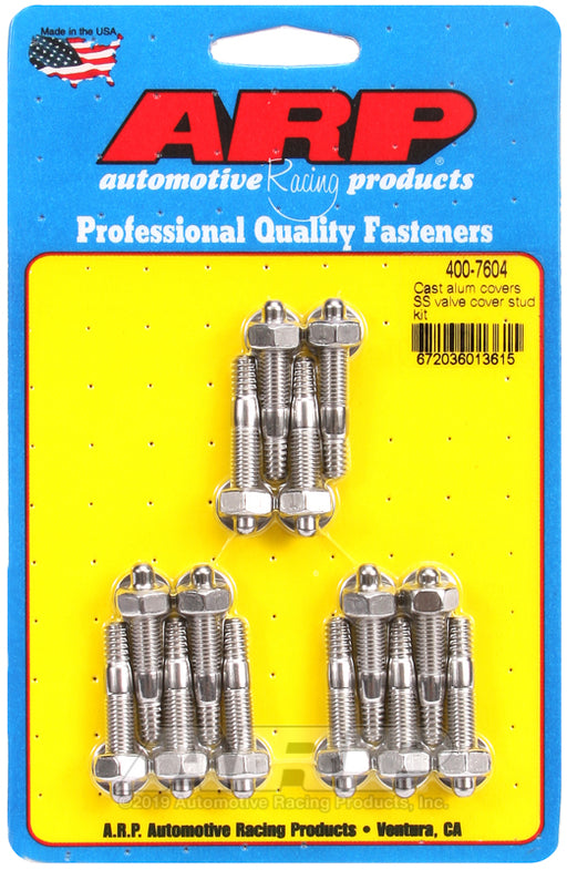 ARP Cast alum covers SS valve cover stud kit