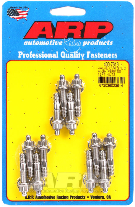 ARP Hi-perf SS 12pt valve cover stud kit, 12pc