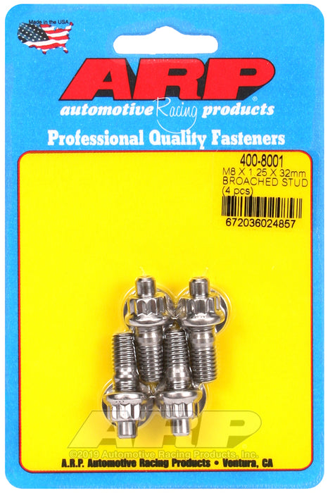 ARP M8 X 1.25 X 32mm broached stud kit - 4pcs