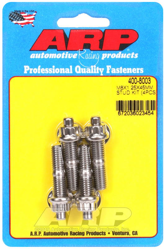 ARP M8 X 1.25 X 45mm broached stud kit - 4pcs