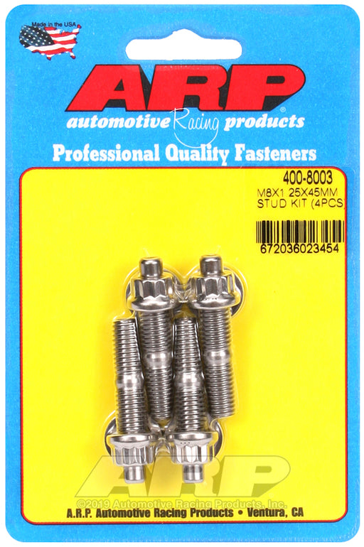 ARP M8 X 1.25 X 45mm broached stud kit - 4pcs