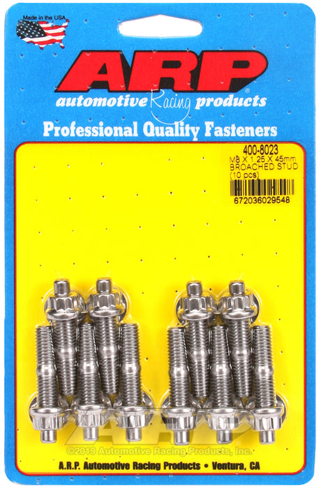ARP M8 X 1.25 X 45mm broached stud kit - 10pcs