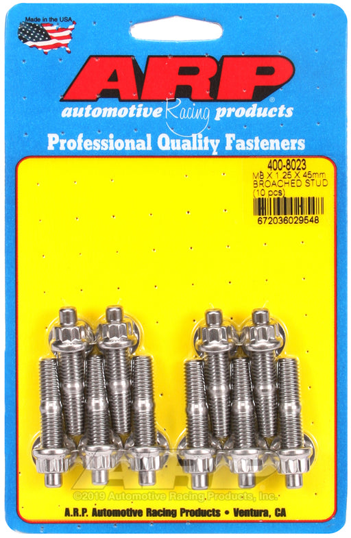 ARP M8 X 1.25 X 45mm broached stud kit - 10pcs