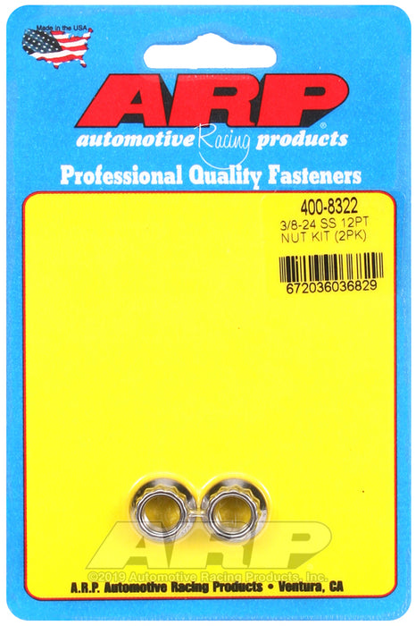 ARP 3/8-24 SS 12pt nut kit