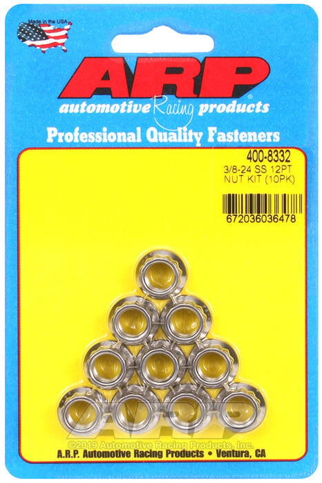 ARP 3/8-24 SS 12pt nut kit