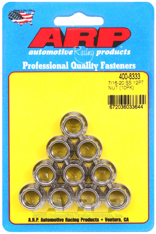ARP 7/16-20 SS 12pt nut kit