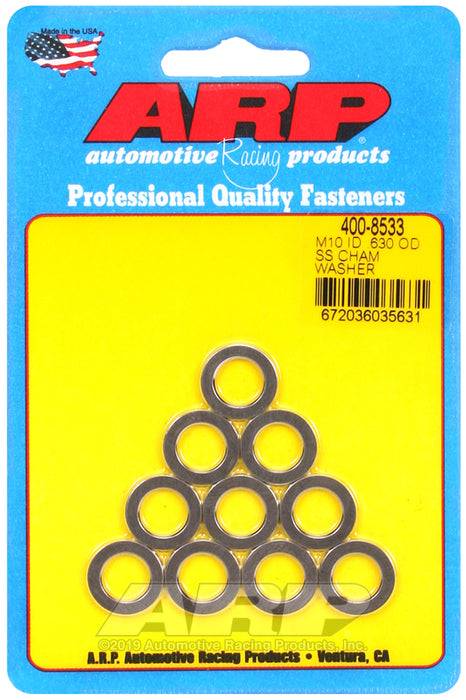 ARP M10ID .630OD SS chamfer washers