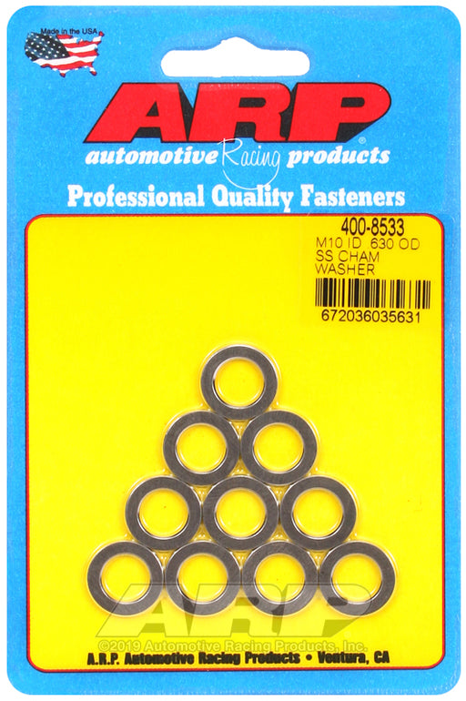 ARP M10ID .630OD SS chamfer washers