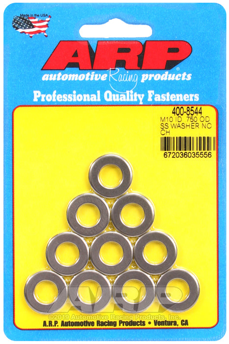 ARP M10ID .750OD SS no chamfer washers