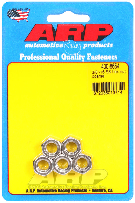 ARP 3/8-16 SS coarse hex nut kit