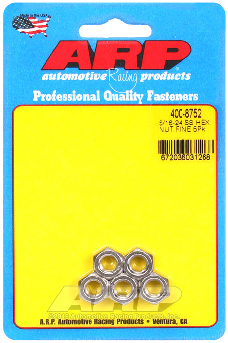 ARP 5/16-24 SS fine hex nut kit