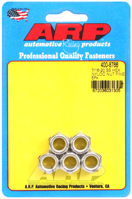 ARP 7/16-20 SS fine hex nut kit