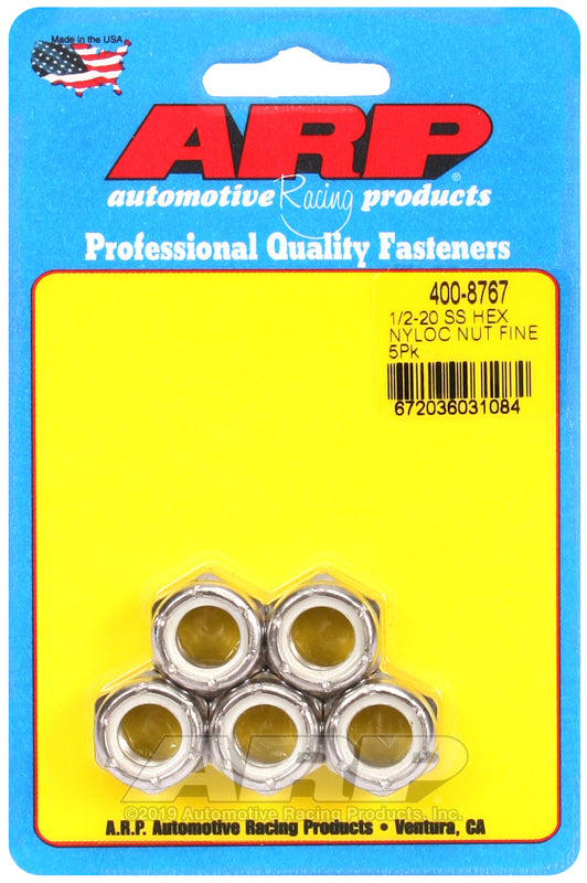 ARP 1/2-20 SS fine nyloc hex nut kit