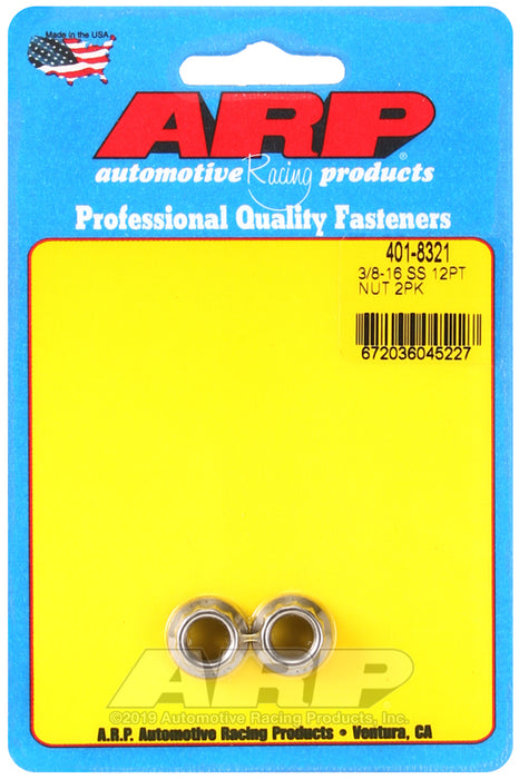 ARP 3/8-16 SS 12pt nut kit
