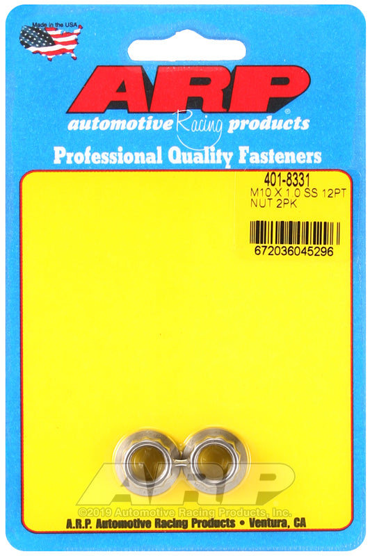 ARP M10 X 1.0 SS 12pt nut kit
