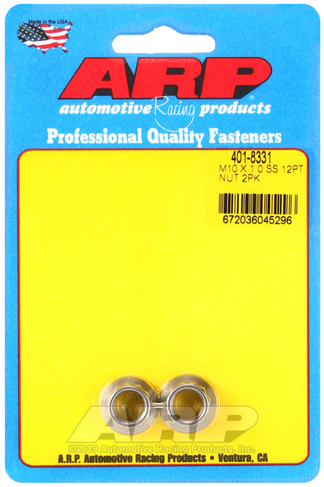 ARP M10 X 1.0 SS 12pt nut kit