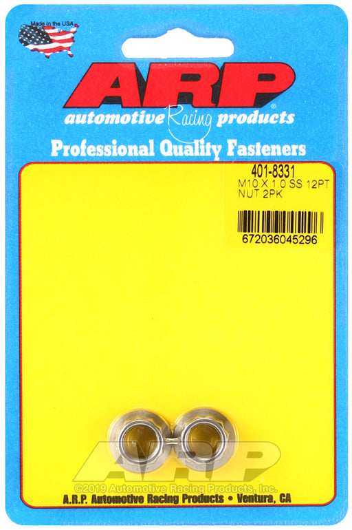 ARP M10 X 1.0 SS 12pt nut kit