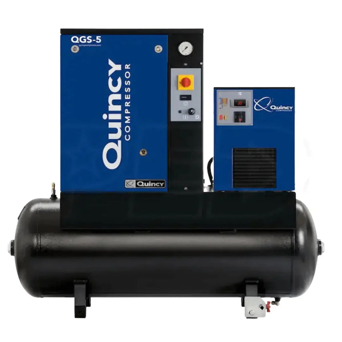Quincy 4152051914 5HP 60gal horizontal single-stage electric air compressor
