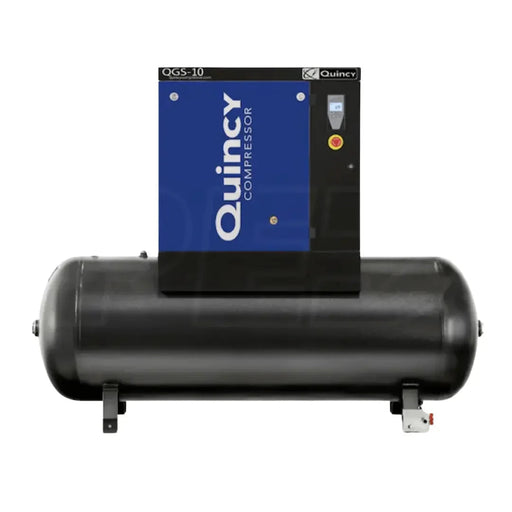 Quincy 4152021972 10HP 120gal horizontal single-stage electric air compressor