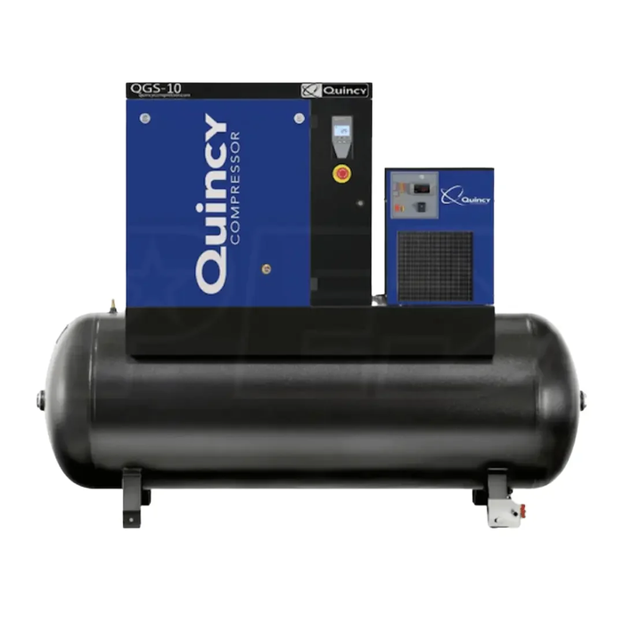 Quincy 4152021980 10HP 120gal horizontal single-stage electric air compressor