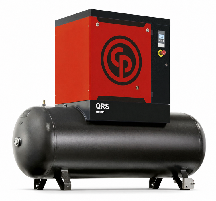 Chicago Pneumatic QRS 10 TM-3 10HP 132gal horizontal single-stage electric air compressor