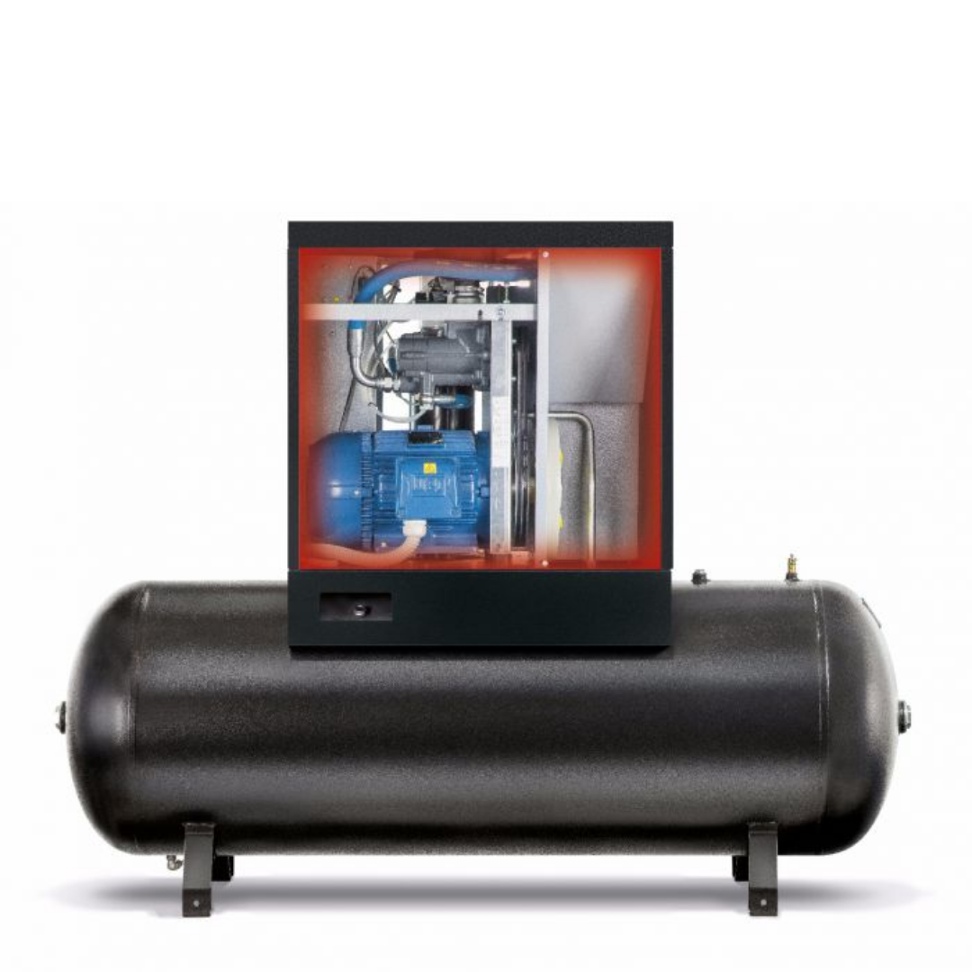 CHICAGO PNEUMATIC 15 HP ROTARY SCREW AIR COMPRESSOR 54.9 CFM @ 125 PSI, 132 GALLON TANK 208-230/460-VOLT, 3-PHASE | QRS 15 HP TM