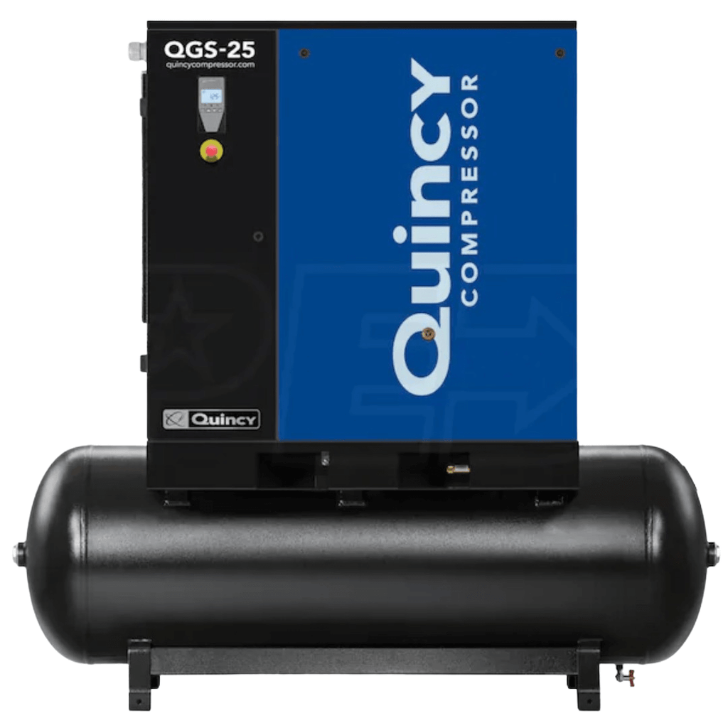 Quincy QGS 25-HP 132-Gallon Rotary Screw Air Compressor (208-230/460V 3-Phase)