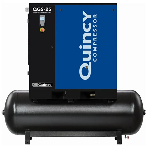 Quincy 4152026529 25HP 132gal horizontal single-stage electric air compressor