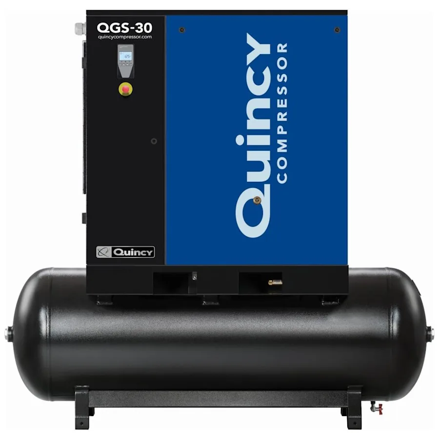 Quincy 4152026533 30HP 132gal horizontal single-stage electric air compressor