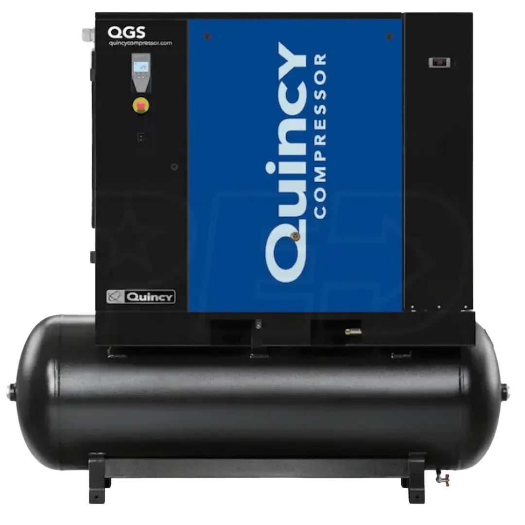 Quincy 4152026537 20HP 132gal horizontal single-stage electric air compressor