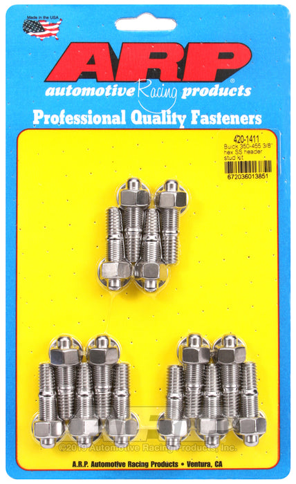 ARP Buick 350-455 3/8" SS hex header stud kit