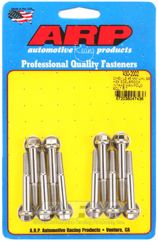 ARP Chevy LS 45mm UHL hex Edelbrock intake manifold bolt kit